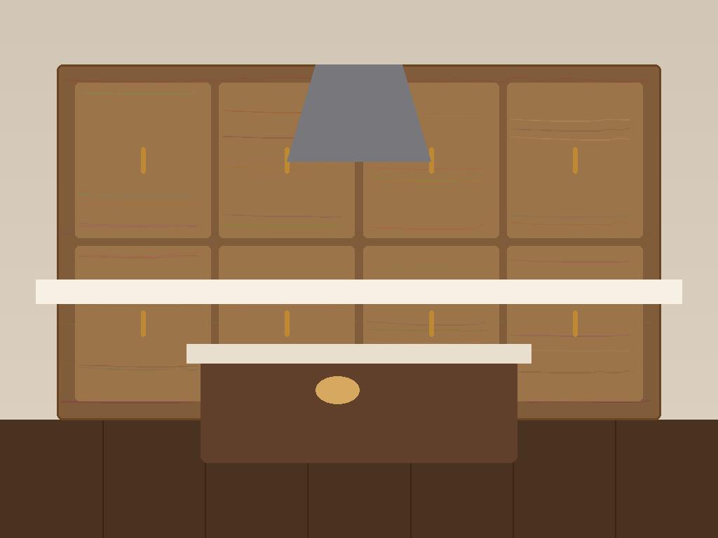 Custom teak galley kitchen cabinets in a Kuala Lumpur terrace house